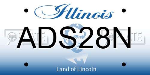 ADS28N Illinois License Plate