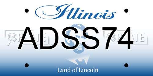 ADSS74 Illinois License Plate