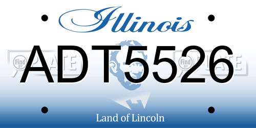 ADT5526 Illinois License Plate