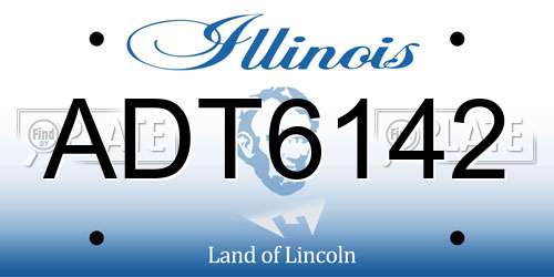 ADT6142 Illinois License Plate