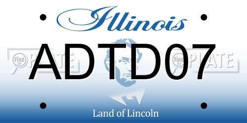 ADTD07 Illinois License Plate