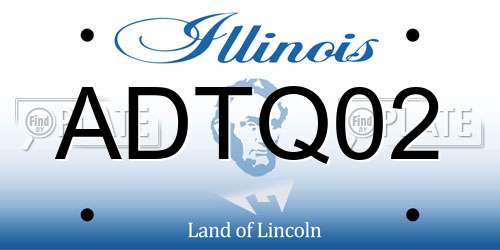 ADTQ02 Illinois License Plate