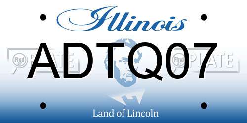 ADTQ07 Illinois License Plate