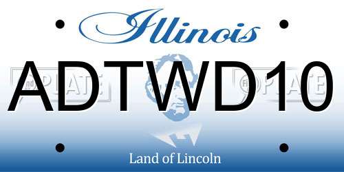 ADTWD10 Illinois License Plate