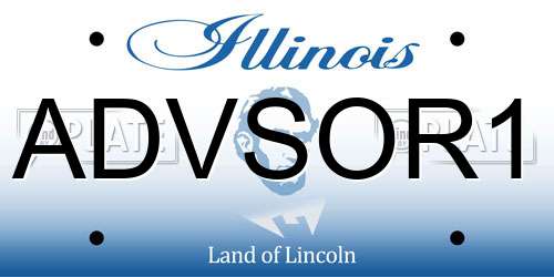 ADVSOR1 Illinois License Plate