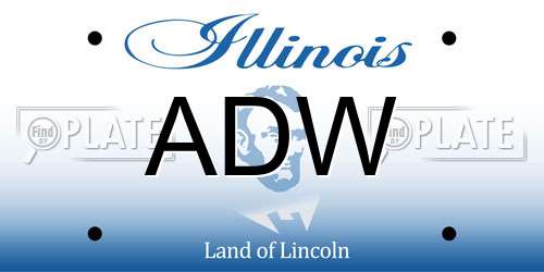 ADW Illinois License Plate