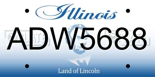 ADW5688 Illinois License Plate