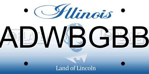 ADWBGBB Illinois License Plate