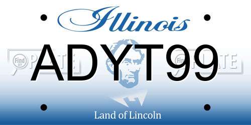 ADYT99 Illinois License Plate