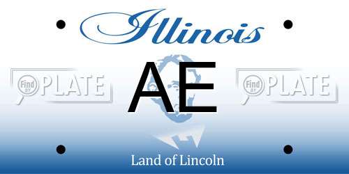 AE Illinois License Plate