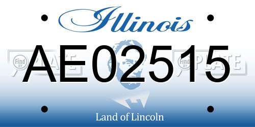 AE02515 Illinois License Plate
