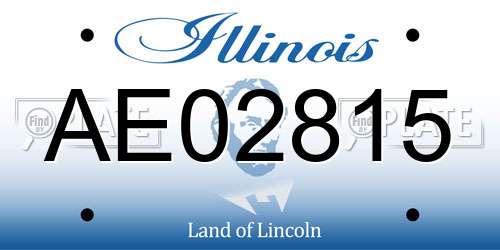 AE02815 Illinois License Plate