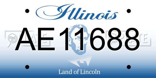 AE11688 Illinois License Plate