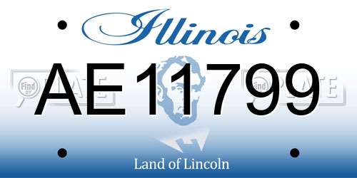 AE11799 Illinois License Plate
