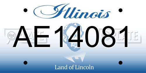 AE14081 Illinois License Plate