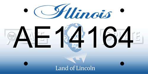 AE14164 Illinois License Plate