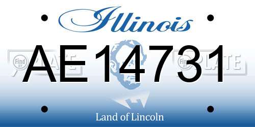 AE14731 Illinois License Plate