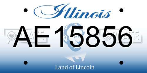 AE15856 Illinois License Plate