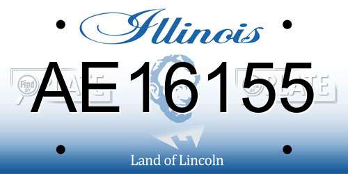 AE16155 Illinois License Plate