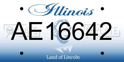 AE16642 Illinois License Plate