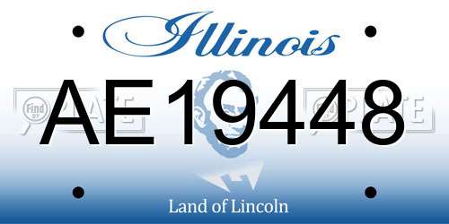 AE19448 Illinois License Plate