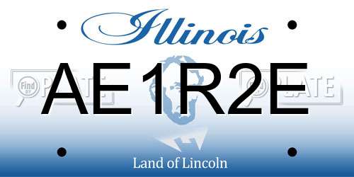 AE1R2E Illinois License Plate
