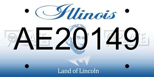 AE20149 Illinois License Plate