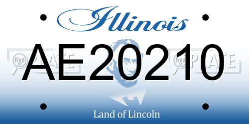 AE20210 Illinois License Plate