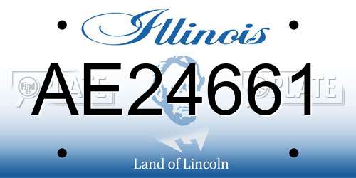 AE24661 Illinois License Plate