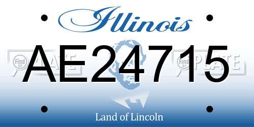 AE24715 Illinois License Plate