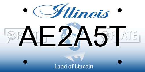 AE2A5T Illinois License Plate