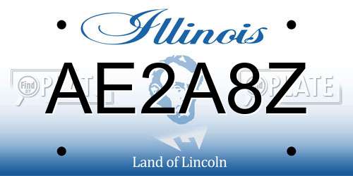 AE2A8Z Illinois License Plate