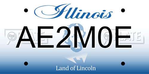 AE2M0E Illinois License Plate