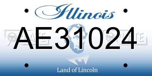AE31024 Illinois License Plate