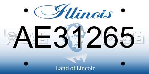 AE31265 Illinois License Plate