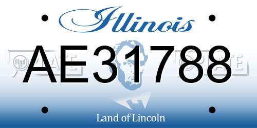 AE31788 Illinois License Plate