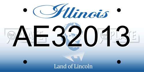 AE32013 Illinois License Plate