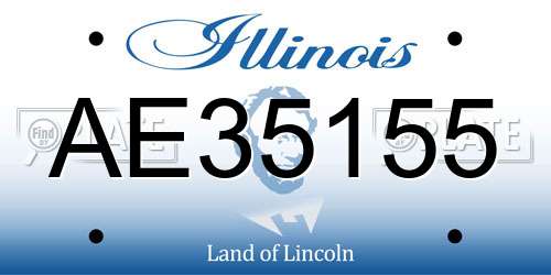 AE35155 Illinois License Plate