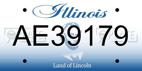 AE39179 Illinois License Plate