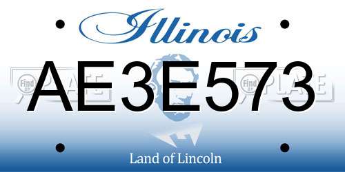 AE3E573 Illinois License Plate