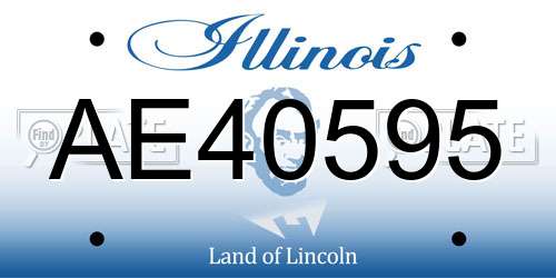 AE40595 Illinois License Plate