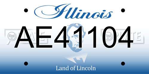 AE41104 Illinois License Plate