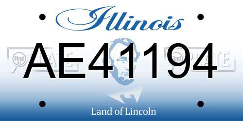 AE41194 Illinois License Plate