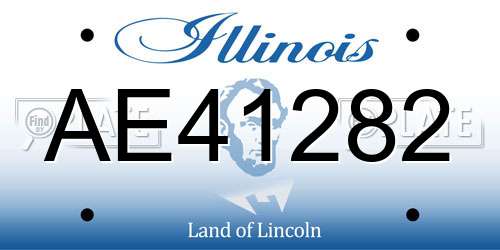 AE41282 Illinois License Plate