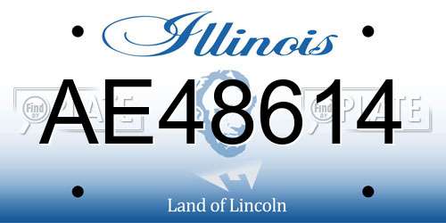 AE48614 Illinois License Plate