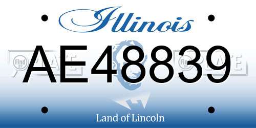 AE48839 Illinois License Plate