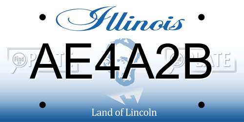 AE4A2B Illinois License Plate