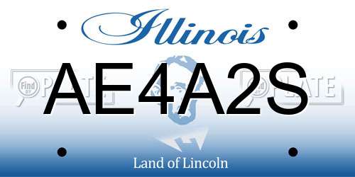 AE4A2S Illinois License Plate