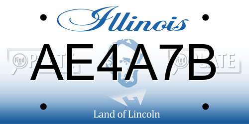 AE4A7B Illinois License Plate