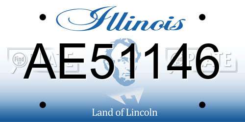 AE51146 Illinois License Plate